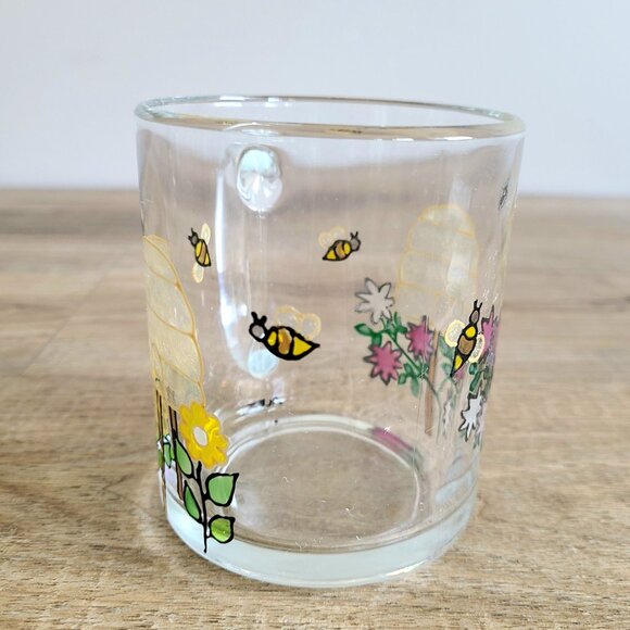 Made in France glass mug with bees design. - Picture 3 of 13